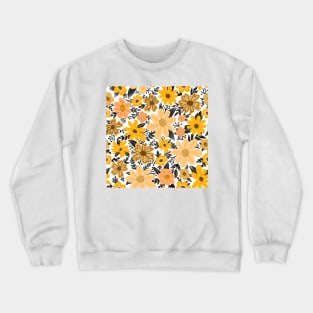 Yellow and black amazing Boho floral Crewneck Sweatshirt